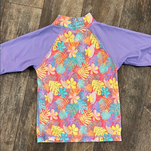 UV Skinz- Colorful Kids' Floral Swim Set with Hat - Picture 9 of 10